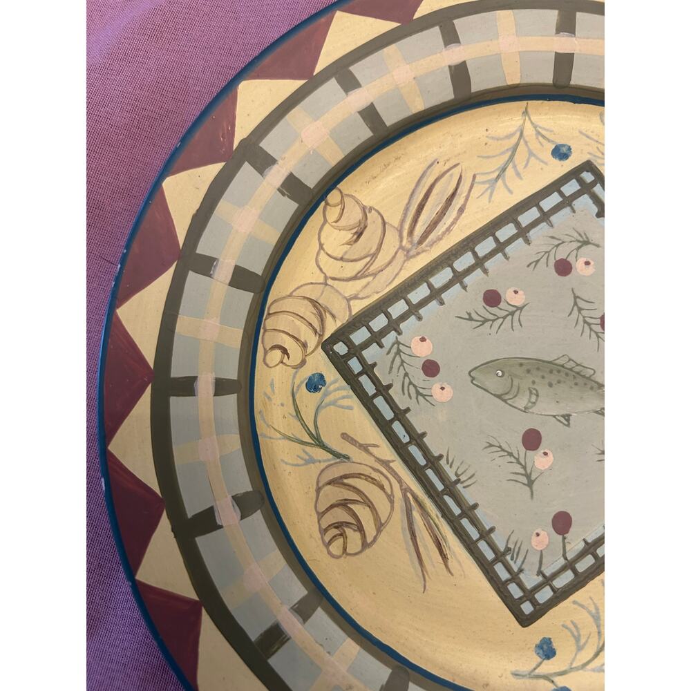 Rustic Lodge bear and fish plates camp cabin nature decor - Picture 13 of 16